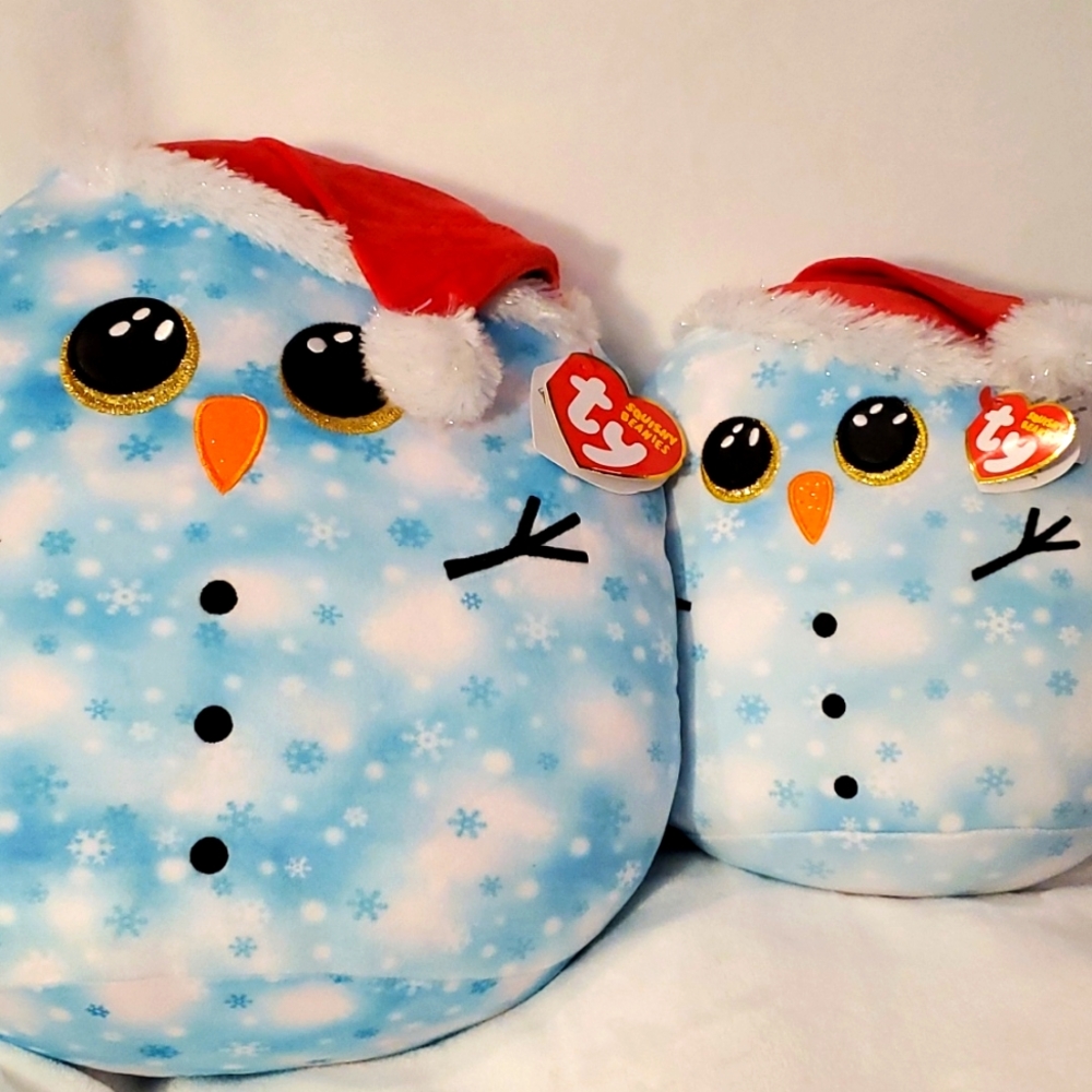Squishy Beanies Ty Collection "Fleck" the Snowman
